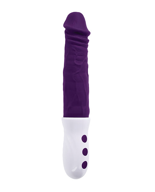 Evolved Plum Thrusting Vibrator | Realistic Shaft Rumbling Vibrator | Purple Textured | Best Vibrator for Women