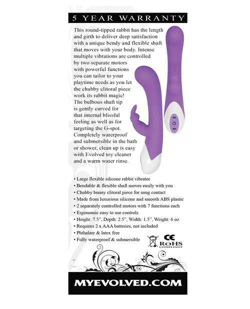 Evolved Rabbit Vibrator | Enchanted Bunny G Spot Vibrator | Purple Clit Vibrator | Best Vibrator for Women