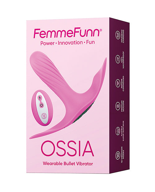 Femme Funn Remote Control Vibrator | Ossia Wearable Pink Vibrator | 10-Mode Bullet Vibrator | Best Vibrator for Women