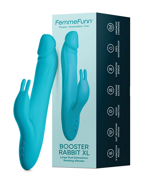 Femme Funn G Spot Vibrator | Booster Rabbit Vibrator | XL Turquoise Clit Vibrator | Best Vibrator for Women