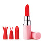 Luv Inc. Lipstick Vibrator w/4 Heads - Light Pink