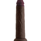 Shaft Model J Realistic Dildo | Flexskin Liquid Silicone Dildo | Mahogany 8.5" Big Black Dildo