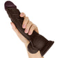 Shaft Model A Realistic Dildo | Mahogany Flexskin Silicone Dildo | 10.5" Big Dildo with Balls