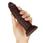 Shaft Model J Realistic Dildo | Flexskin Liquid Silicone Dildo | Mahogany 5.5" Big Black Dildo