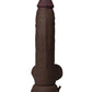 Shaft Flexskin Realistic Dildo | Curved Mahogany Dildo | 9.5" Big Dildo | Vibrating Dildo with Balls