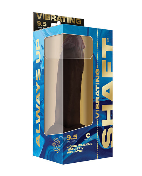 Shaft Flexskin Realistic Dildo | Curved Mahogany Dildo | 9.5" Big Dildo | Vibrating Dildo with Balls