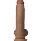 Shaft Flexskin Realistic Dildo | Curved Silicone Oak 9.5" Big Dildo | Vibrating Dildo with Balls