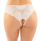 Poppy Crotchless Floral Lace Panty White L/XL