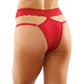 Bottoms Up Ren Microfiber Bikini Panty w/Lace Waist Red L/XL