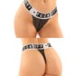 Vibes Buddy Fuck Off Lace Boy Brief & Lace Thong Black L/XL