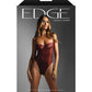 Edge Crotchless Underwire Mesh Teddy w/ Strappy Open Back - Burgundy M/L