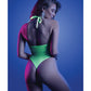 Glow Nocturnal Halter Teddy Neon Chartreuse S/M