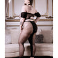 Sheer Fantasy Missing You Opaque & Net Off Should Top w/Leggings Black QN