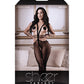 Sheer Fantasy Take Your Time Strappy Suspeder Stocking w/Crotch Opning & Floral Psties Blk O/S