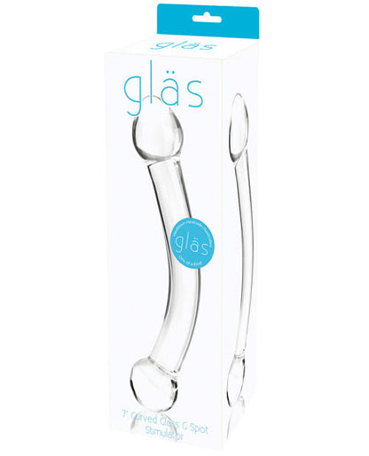 Glas 7" Big Dildo | Curved Glass Dildo | G-Spot Stimulator Realistic Dildo | Clear Large Dildo