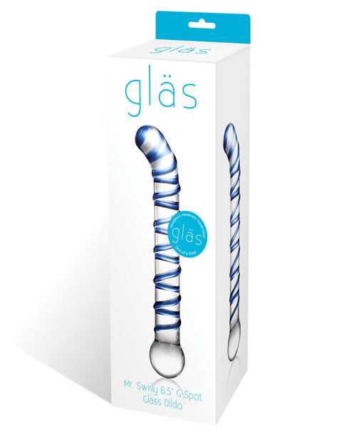 Glas Mr Swirly 6.5" Big Dildo | G-Spot Glass Dildo | Hot Cold Anal Dildo | Realistic Dildo