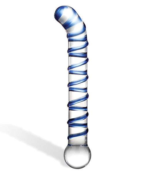 Glas Mr Swirly 6.5" Big Dildo | G-Spot Glass Dildo | Hot Cold Anal Dildo | Realistic Dildo