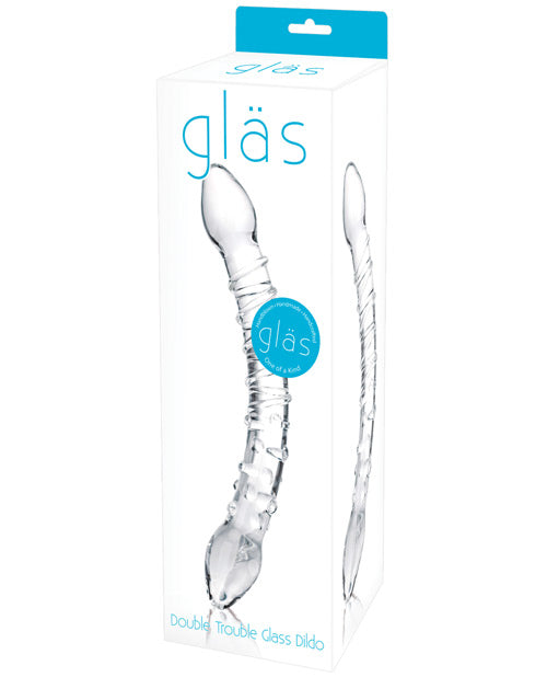 Glas Double Dildo | Trouble Glass Dildo | Clear Realistic Dildo | Best Dildo | Big Dildo | Large Dildo