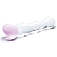 Glas 8" Big Dildo | Sweetheart Glass Dildo | Clear Pink Dildo | Heart Realistic Dildo | Large Dildo