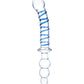 Glas 10" Big Dildo | Twister Double Dildo | Dual Ended Realistic Dildo | Blue Glass Dildo