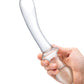 Glas 9" Big Dildo | Classic Realistic Dildo | Curved Double Dildo | Dual Ended Clear Best Dildo