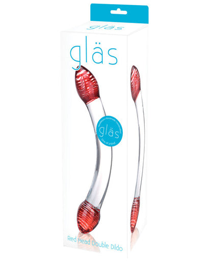 Glas Realistic Dildo | Red Head Double Sided Dildo | Clear Glass Dildo | Large Dildo | Best Dildo