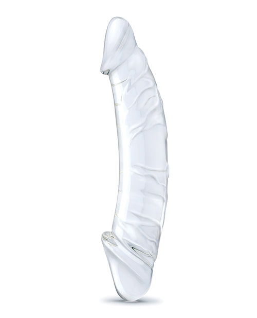 Glas 10.5" Big Dildo | Girthy Realistic Dildo | Curved Glass Dildo | Clear Double Dildo