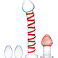 Glas 4-Piece Glass Dildo Set | Mr Swirly Glass Kegel Balls | 3.25" Red Butt Plug