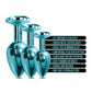 Nixie Metal Butt Plug Trainer Set w/Inlaid Jewel - Blue Metallic