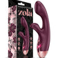 Zola Rechargeable Silicone Dual Massager - Burgundy/Rose Gold