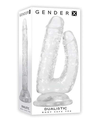 Gender X Dualistic Realistic Dildo | Double Shaft Clear Big Dildo | Girthy Suction Cup Dildo