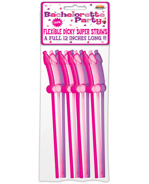 Bachelorette Party Flexy Super Straw - Pack of 10