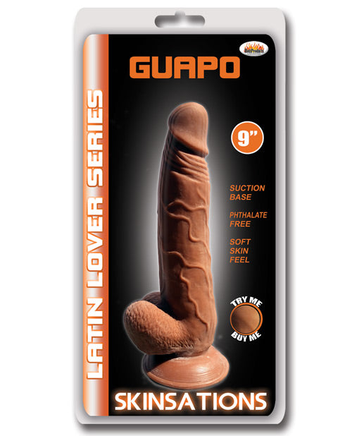 Skinsations Latin Lover Realistic Dildo | Guapo Suction Cup Dildo | 9-Inch Big Dildo