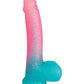 Sweet 8.5" Big Dildo | Lollicock Cotton Candy Realistic Dildo | Multicolor Suction Cup Dildo