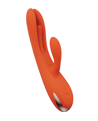 Terri App Controlled Vibrator | Kinky Finger Tapping Rabbit Vibrator | Orange Phone Vibrator