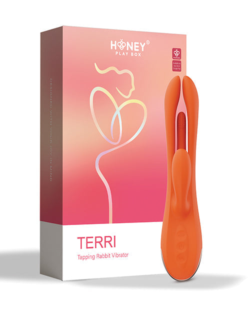 Terri App Controlled Vibrator | Kinky Finger Tapping Rabbit Vibrator | Orange Phone Vibrator