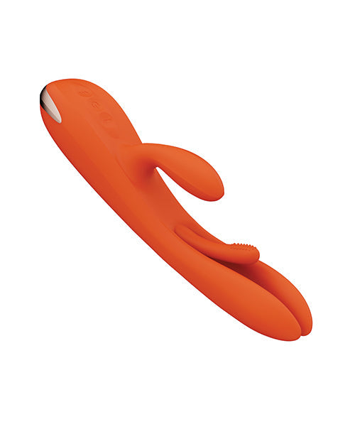 Terri App Controlled Vibrator | Kinky Finger Tapping Rabbit Vibrator | Orange Phone Vibrator