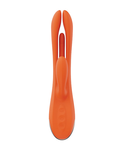 Terri App Controlled Vibrator | Kinky Finger Tapping Rabbit Vibrator | Orange Phone Vibrator