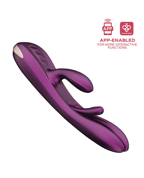 Terri App Controlled Vibrator | Kinky Finger Tapping Rabbit Vibrator Vibrator | Purple Phone Vibrator