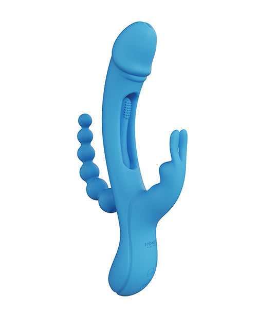 Trilux 4X G Spot Vibrator | Kinky Finger Rabbit Vibrator with Anal Beads | Blue Clit Vibrator | Best Vibrator for Women