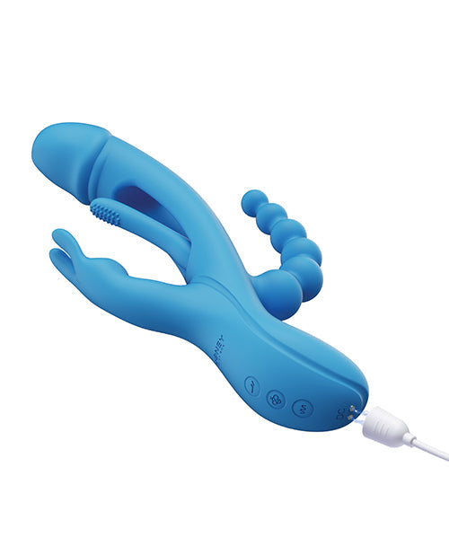 Trilux 4X G Spot Vibrator | Kinky Finger Rabbit Vibrator with Anal Beads | Blue Clit Vibrator | Best Vibrator for Women