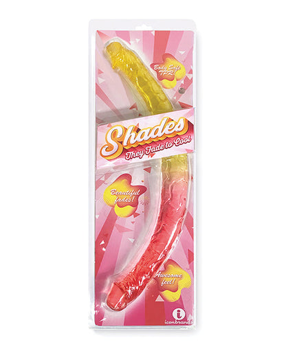 Shades Giant Dildo | Jelly TPR Realistic Dildo | Gradient Double Dildo | Yellow Pink Dildo