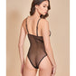 Mesh Soft Cup Teddy w/Contrast Lines Black MD