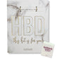 HBD Birthday Greeting Card w/Matchbook