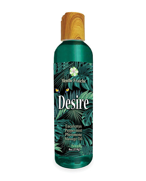 Desire Pheromone Massage Oil - 4 oz Eucalyptus/Peppermint