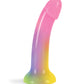 Love to Love Suction Cup Dildo | Glitter Silicone Rainbow Anal Dildo | Dildolls Stargazer Gradient