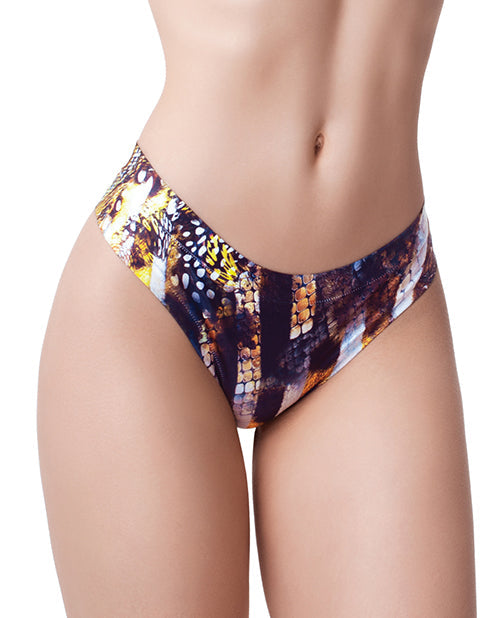 Mememe Go Wild Snake Printed Thong LG