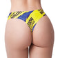 Mememe Urban Geeks Caution Printed Thong LG