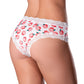 Sweet Treats Crotchless Boy Short w/Wicked Sensual Care Peach Lube - White L/XL