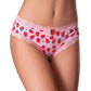 Sweet Treats Crotchless Boy Short w/Wicked Sensual Care Strawberry Lube - Pink L/XL